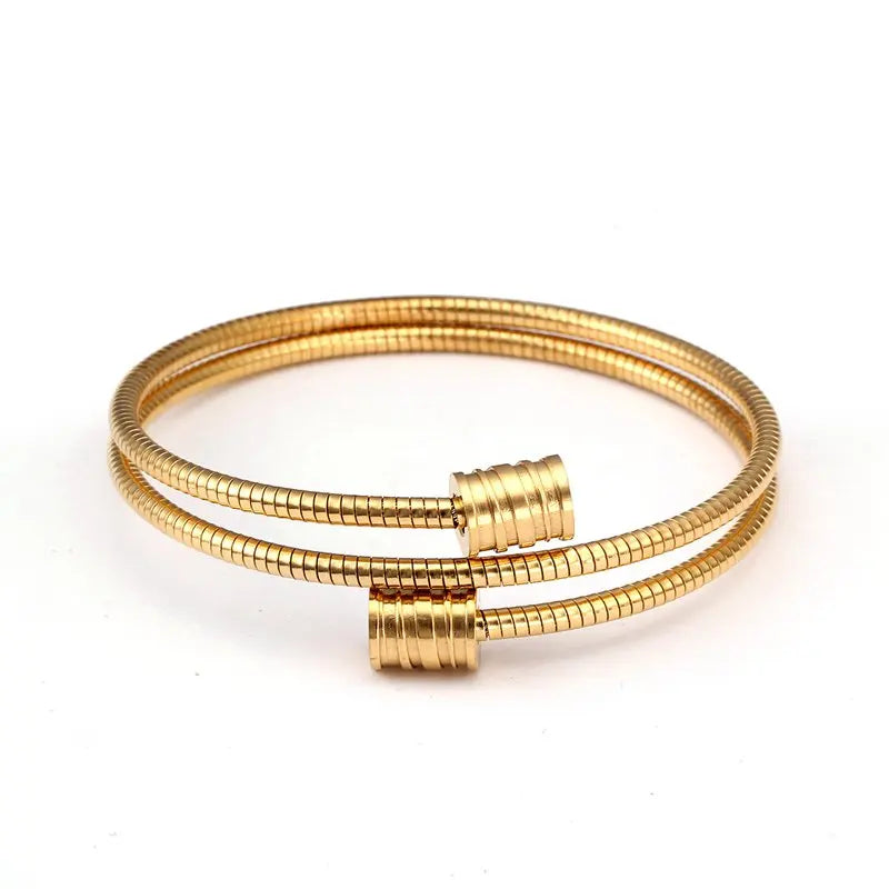 Bracelete Espiral Banhado a Ouro 18k