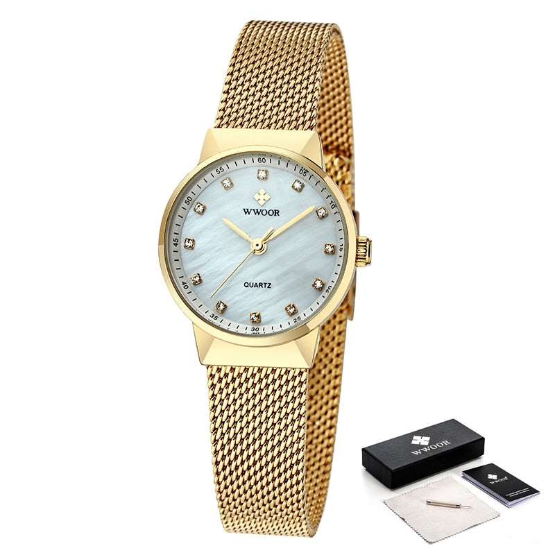 Relógio Feminino Unique Banhado a Ouro 18k – Prestige Joias
