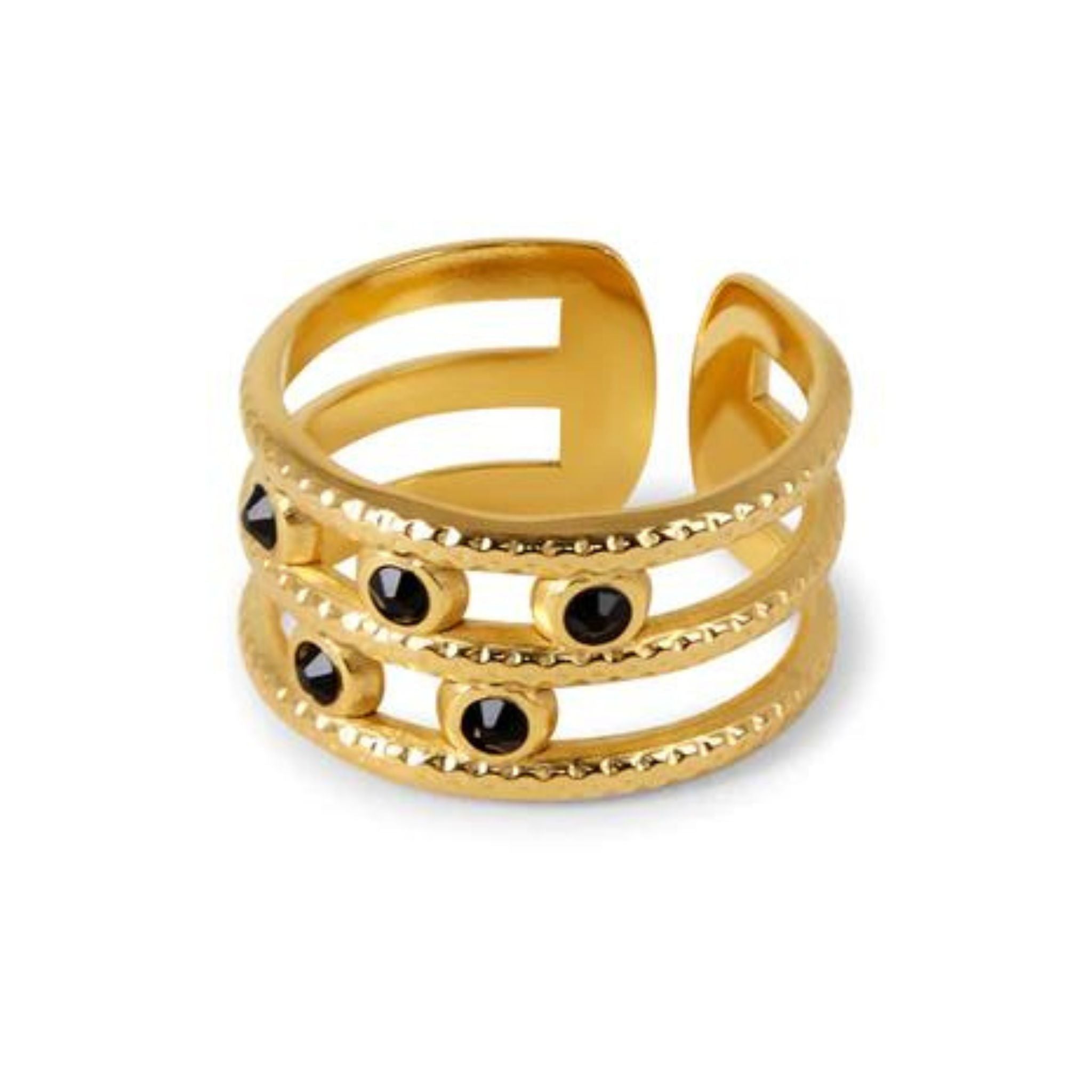 Anel Melina Ajustável Ouro 18k