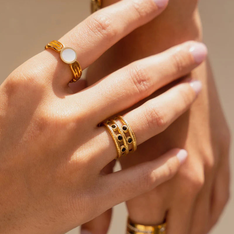 Anel Melina Ajustável Ouro 18k