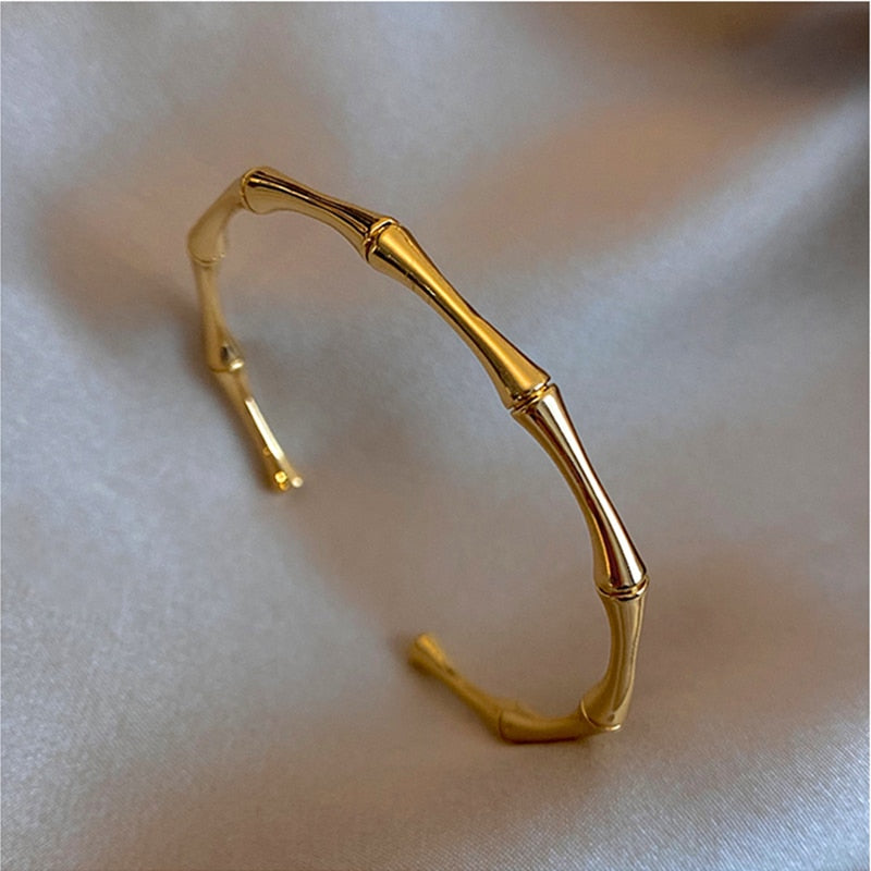 Bracelete Dourado Bambu