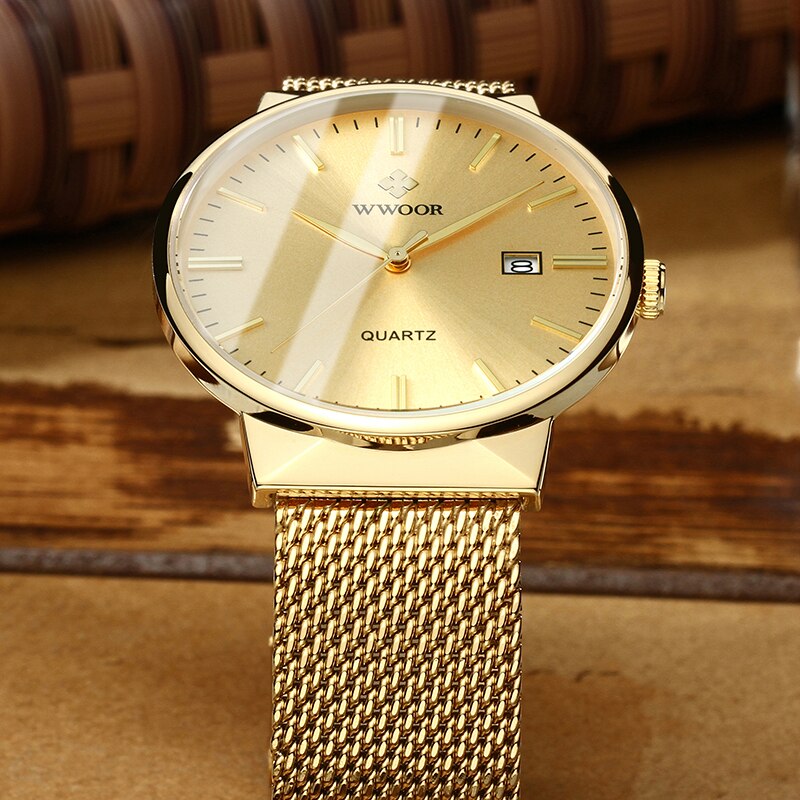 Relógio Feminino Unique Banhado a Ouro 18k